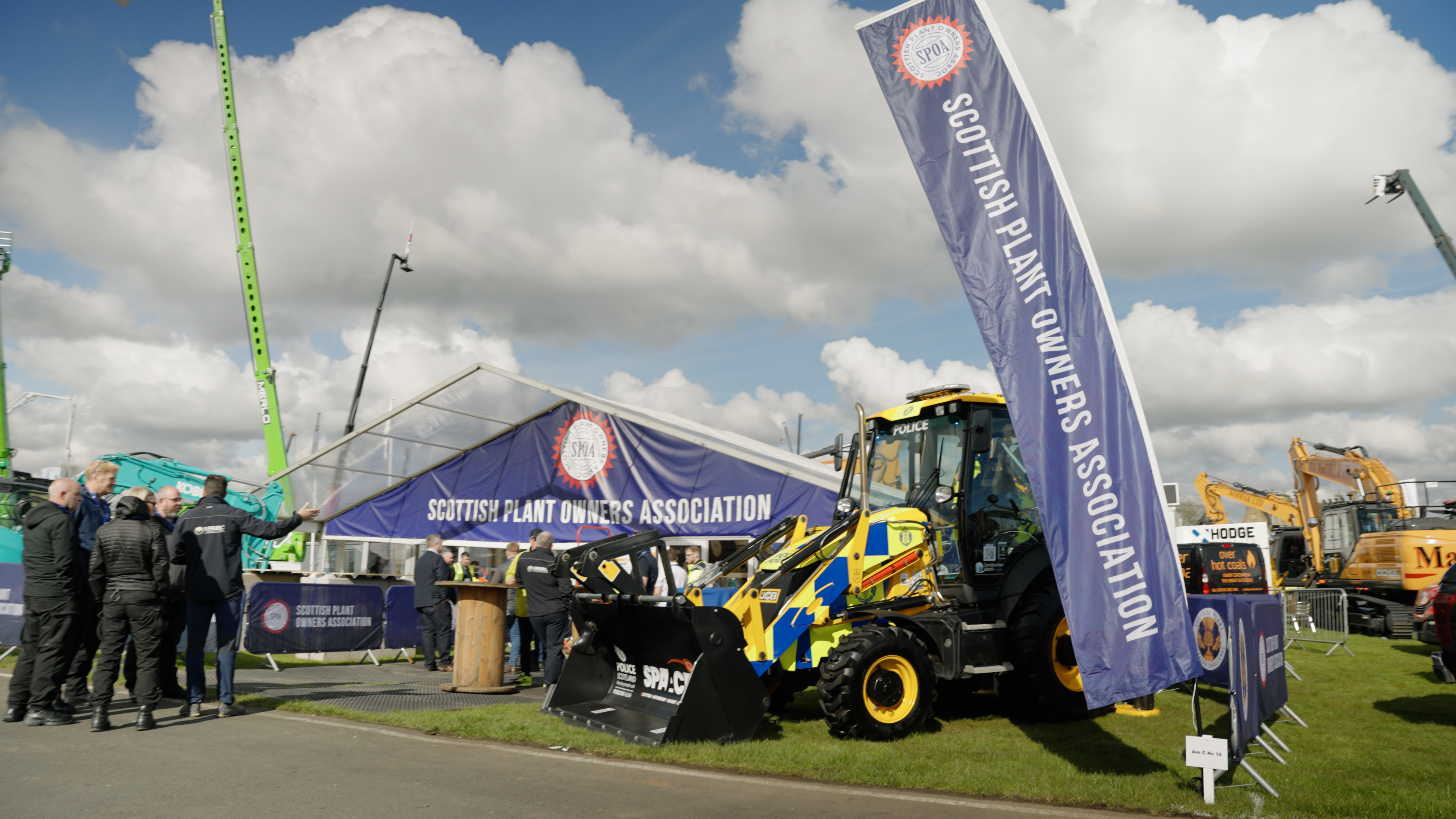 Police JCB 3CX at SPOA stand at ScotPlant.jpg