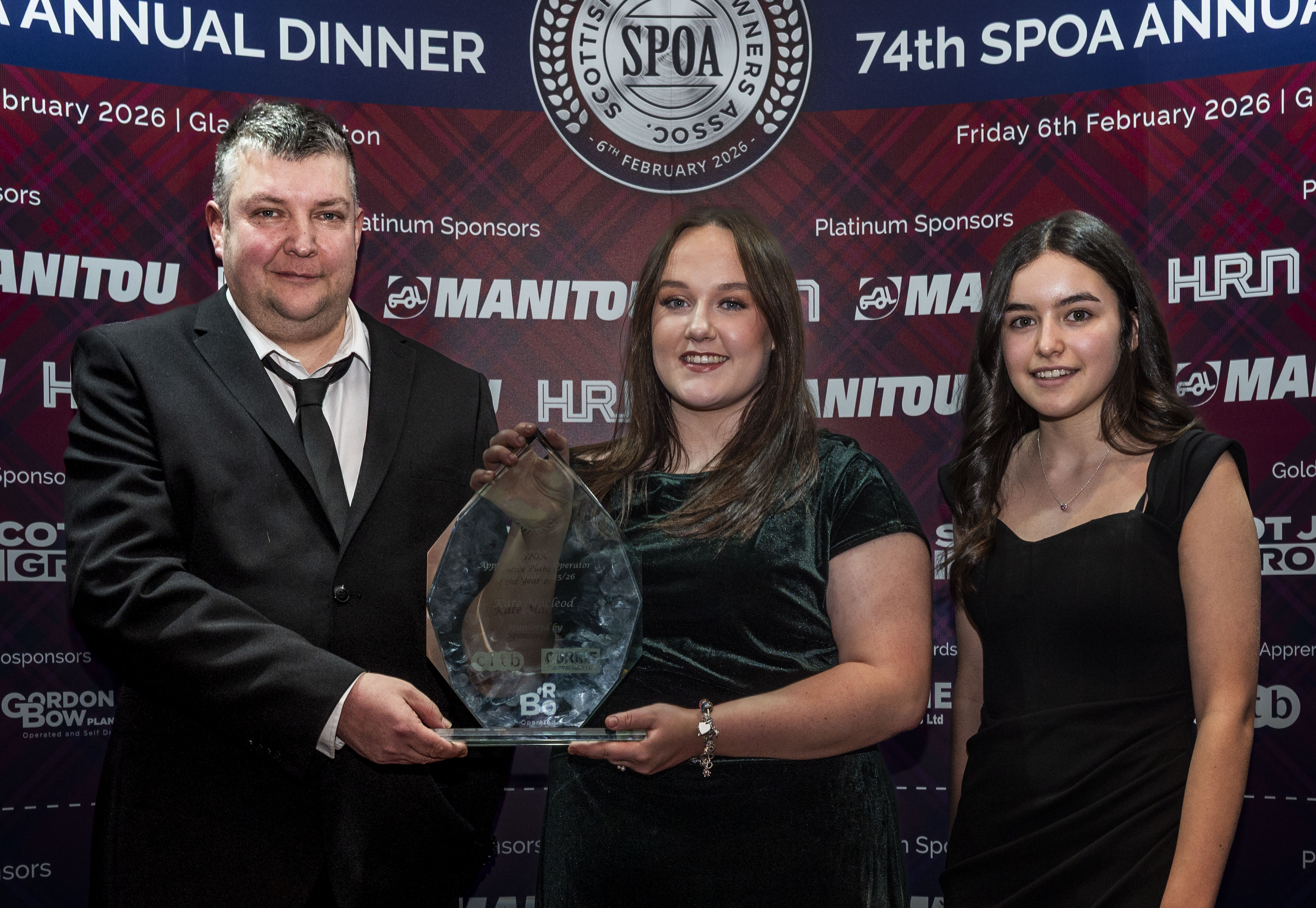 James Currie, Kate MacLeod and Lexi CurrieSPOA 74th Annual Dinner Glasgow   -178.jpg