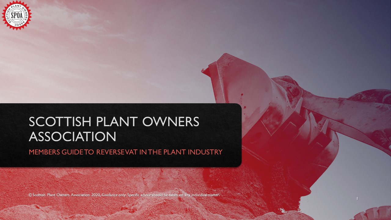 Scottish Plant Owners Association Reverse VAT Charge guidance