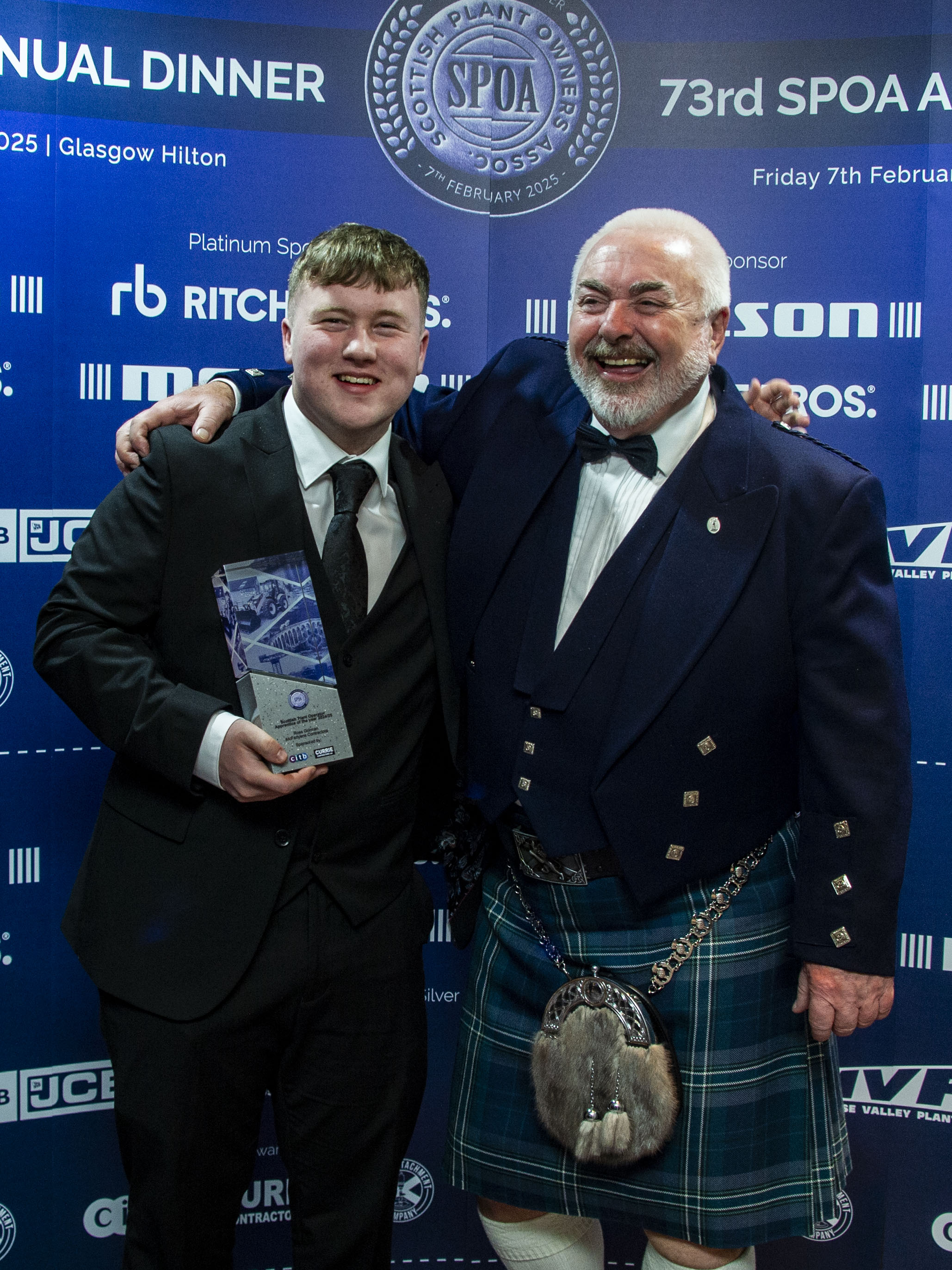 Ross Gorman Plant Operator Apprentice of the Year and employer Billy McFadyen of McFadyens Contractors.jpg