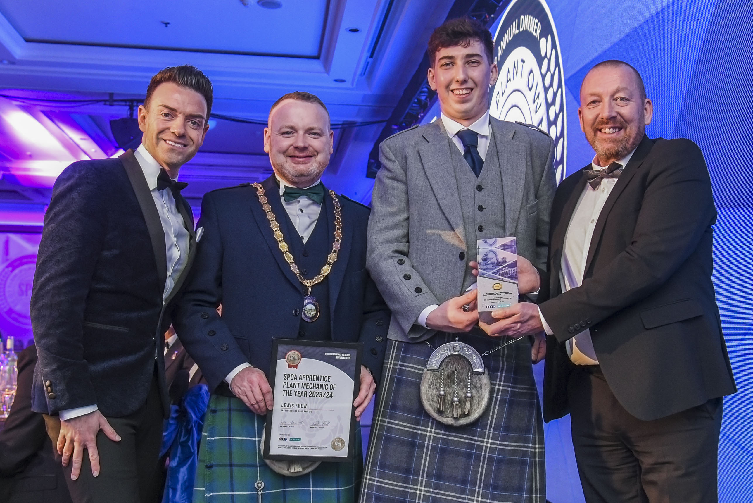 Des Clarke, John Sibbald, Lewis Frew SPOA Apprentice of the Year 2023 2024 and Gary Cumiskey.jpg